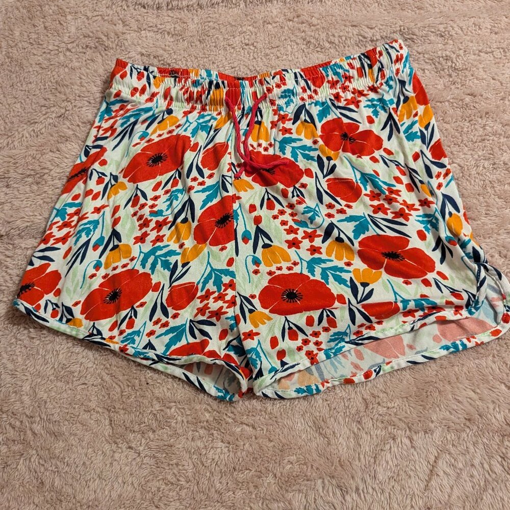 Hello Mello Floral print Sleep Shorts, Size M/L